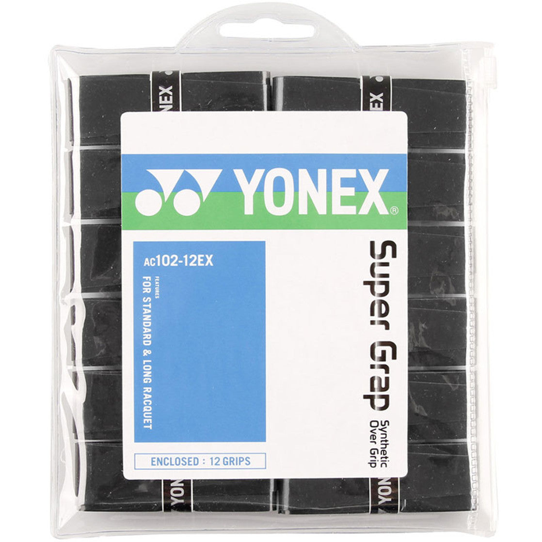 Yonex Super Grap Overgrip 12 st. - Zwart